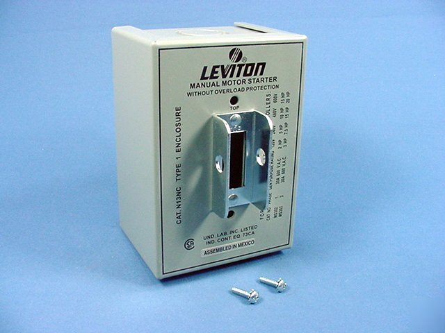 Leviton motor starter switch enclosure 30A type 1 N13NC