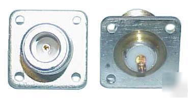 06-02601 n-female 4-hole panel mount coaxial connector