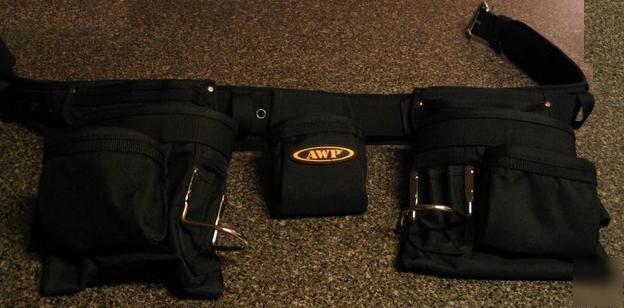 Awp padded belt with 2 large pouches, 1 small pouch