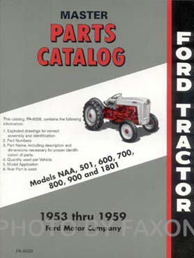 1953-1954-1955 ford naa & jubilee tractor parts book