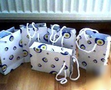 6 pcs.small evil eye paper bags for jewellery&gift