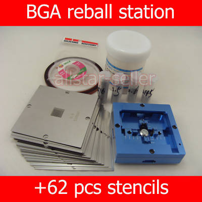 Bga reballing station+ 62 stencil template xbox etc