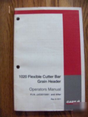 Case ih 1020 flexible bar grain header operator manual