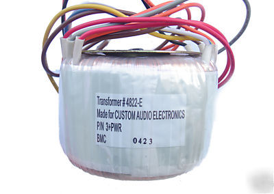 Custom audio electronics tube amp toroidal transformer
