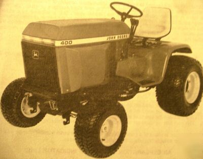 John deere 400 hydro lawn garden tractor parts catalog