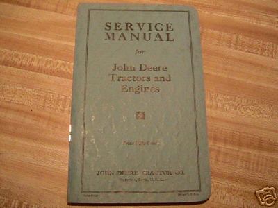 John deere service manual for tractors and engines