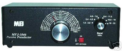 Mfj 1046 receiver passive preselector 1.6 - 33 mhz 
