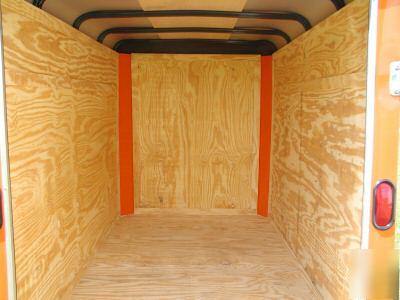 5X8 enclosed cargo trailer orange 