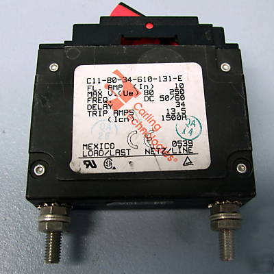 Carling C11-B0-34-610-131-e circuit breaker 10A, (2 ea.