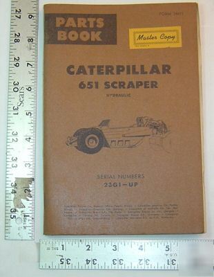 Caterpillar parts book - 651 scraper hydraulic 