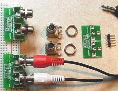 Dual rca audio breadboard adapter for prototyping qty 1