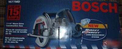 New bosch 7 1/4 15 amp worm drive saw in the box 1677MD