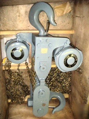 New chester zephyr 25 ton hook chain hoist in the crate