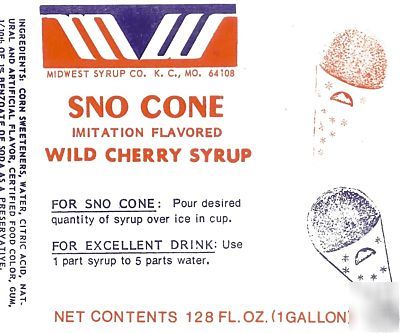 Sno cone / shave ice rtu syrup - 4 gallons - vending