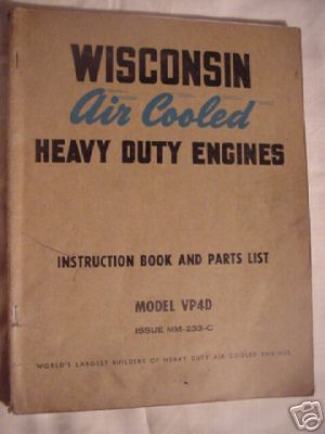 Wisconsin VP4D hd engine instruction & parts manual