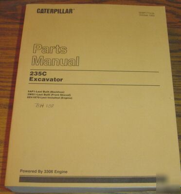 Caterpillar 235C excavator parts catalog book manual