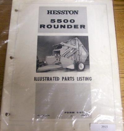 Hesston 5500 rounder baler parts catalog manual