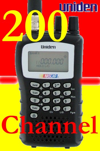 Uniden 200 channel scanner nascar,police, fire weather