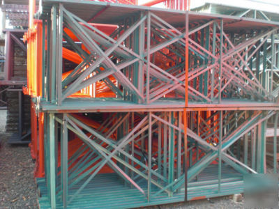 30 sections used pallet rack 10' tall 96