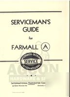 Farmall a tractor servicemans service guide manual 