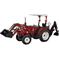 Nortrac tractor w front-end loader and backhoe â€” 40 hp