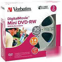 Verbatim 95415/95090 1.4GB mini media dvd-rw, 3-pk