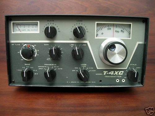 Vintage drake t-4XC transmitter w/ drake ms-4 speaker.