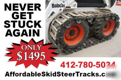 Affordable skid steer tracks (over the tire) free ship