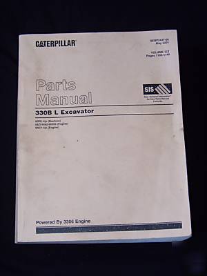 Caterpillar 330B l excavator parts manual volume iii 3 