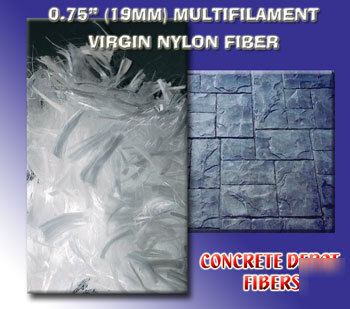 Concrete fibers, nylon, reduce cracks, case of fiber
