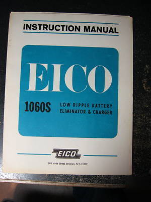 Eico 1060S variable power supply 12V 10A / 6V 20A