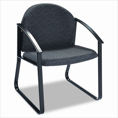 Forge collection single chair w arms, black upholstery