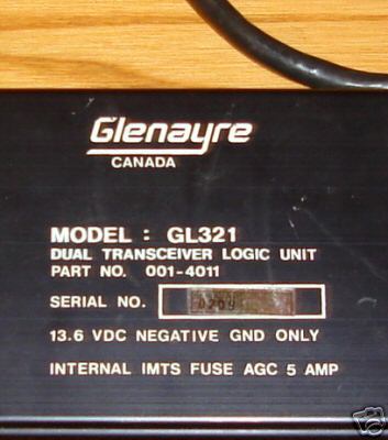 Glenayre dual transceiver logic unit GL321 001-4011