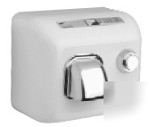 Hand dryer push button DR20N steel white 110/120 volt