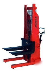 Work positioner hydraulic stackers w/fixed forks lift
