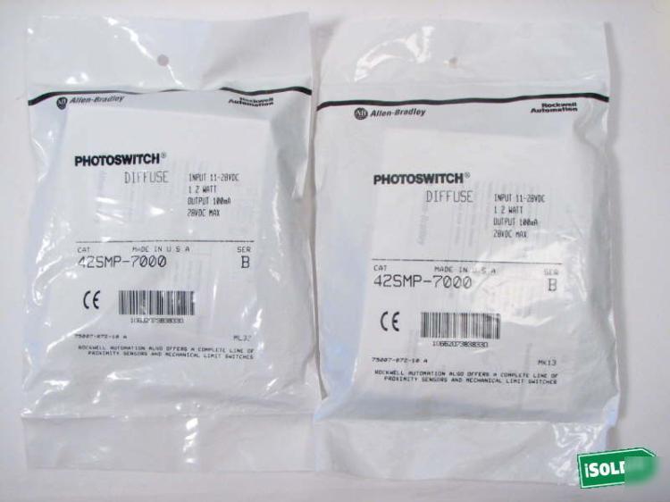 2 allen-bradley 42SMP-7000 photoswitches diffuse no res