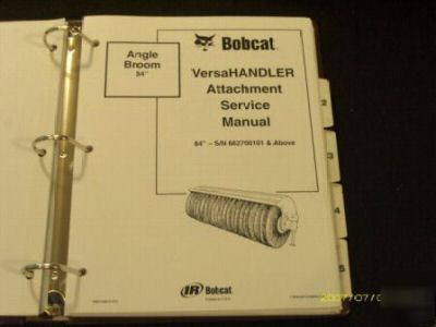 Bobcat versahandler angle broom attach service manual