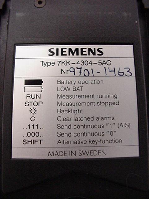 Siemens PCM30 analyser k 4304