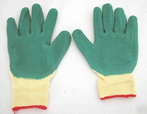 Stockmeup - 1 dozen rubber palm work gloves - large