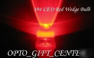 10X 194/168 led red big-led wedge bulb light 12V
