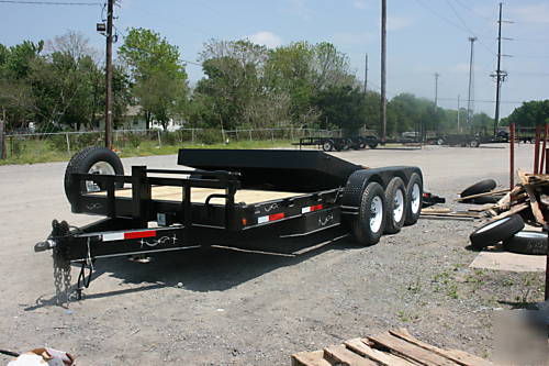 2009 heavy duty tilt equipment trailer, 21,000 gvwr 