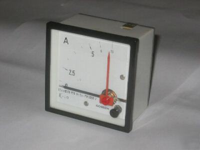 Analog panel meter 0 to 7.5 amp ampere ac current 