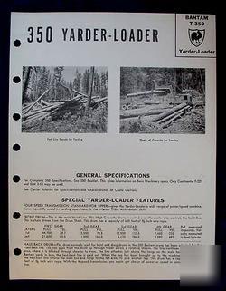 Bantam t-350 yarder-loader brochure