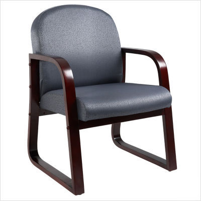 Boss office products molded reception chair in burgundy