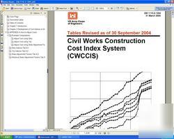 Civil works construction cost index system cwccis cd