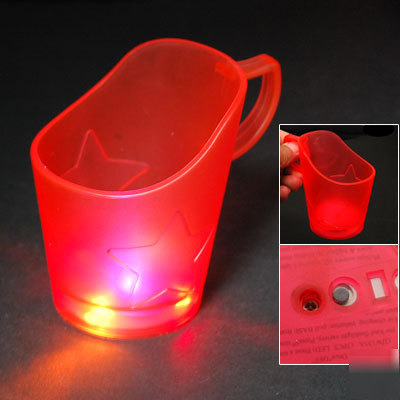 Durable red plastic cup holder w bright led lamps