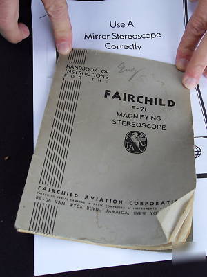F-71 fairchild mirror stereoscope survey aerial wwii