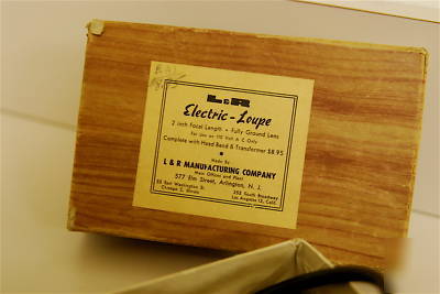 L & r electric loupe very rare head band, light & box