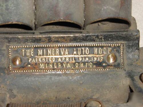 Minerva antique auto horn exhaust whistle