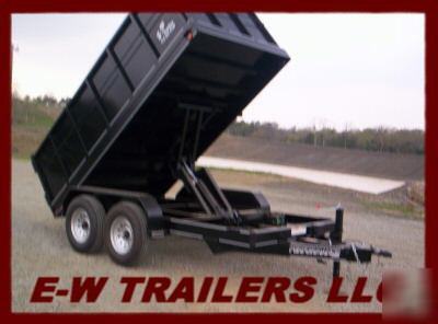 NEW2010 bumper dump trailer 6'X12' dual axle-10,400LBS.